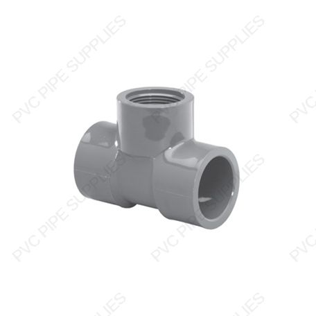 1" Schedule 80 PVC Tee Socket x Socket x Thread, 802-010