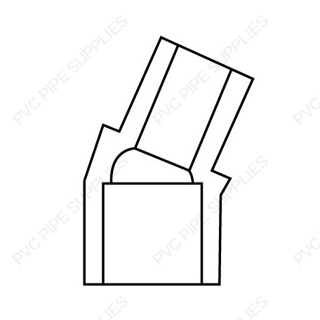 2" Schedule 80 PVC 22 Degree Street Elbow, 842-020 2" Schedule 80 PVC 22 Degree Street Elbow, 842-020