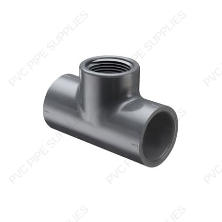 4" Schedule 80 PVC Tee Socket x Socket x Thread, 802-040