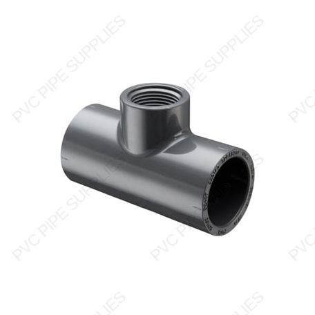 2" x 1 1/2" Schedule 80 PVC Reducing Tee Socket x Socket x Thread, 802-251