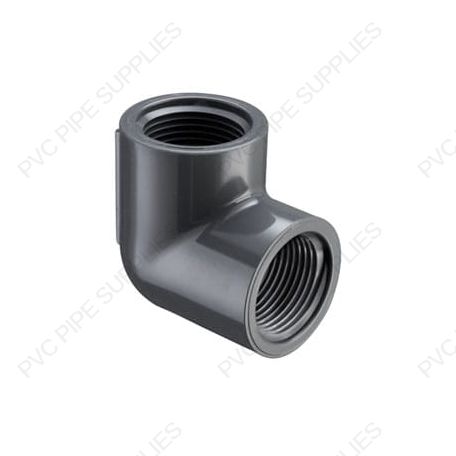 4" Schedule 80 PVC 90 Deg Elbow Threaded, 808-040