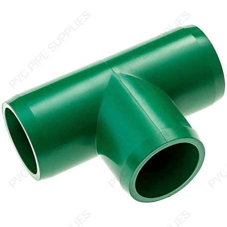 1 1/2" Green Tee Furniture Grade PVC Fitting 1 1/2" Green Tee Furniture Grade PVC Fitting