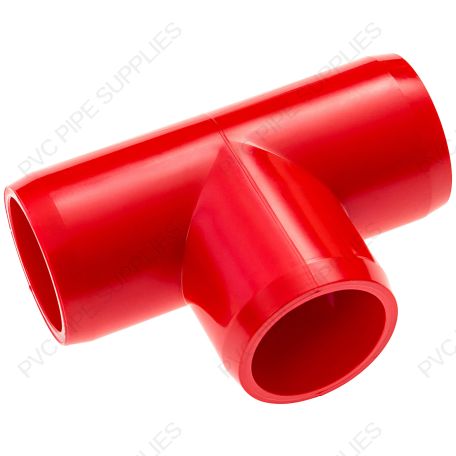 1 1/2" Red Tee Furniture Grade PVC Fitting 1 1/2" Red Tee Furniture Grade PVC Fitting