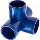 1" Blue 4-Way Furniture Grade PVC Fitting