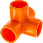 1" Orange 4-Way Furniture Grade PVC Fitting