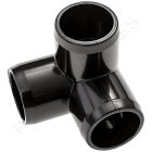 1/2" Black 3-Way Furniture Grade PVC Fitting
