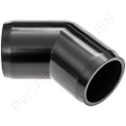 1/2" Black 45 Elbow Furniture Grade PVC Fitting