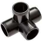 1/2" Black 4-Way Furniture Grade PVC Fitting