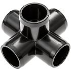1/2" Black 5-Way Furniture Grade PVC Fitting