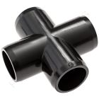1/2" Black Cross Furniture Grade PVC Fitting