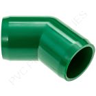 1" Green 45 Elbow Furniture Grade PVC Fitting