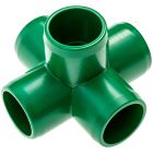 1" Green 5-Way Furniture Grade PVC Fitting