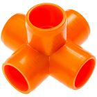 1" Orange 5-Way Furniture Grade PVC Fitting