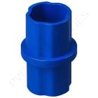 1 1/4" Blue Internal Coupling Sch 40 Furniture Grade PVC Fitting