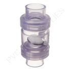 2" Clear PVC True Union Utility Swing Check Valve, Socket, EPDM, S1720C20