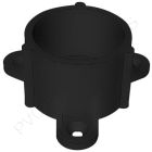 1" Black Table Cap Furniture Grade PVC Fitting