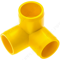 3/4" Yellow 3-Way Furniture Grade PVC Fitting