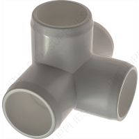 1 1/2" Gray 4-Way Furniture Grade PVC Fitting