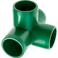 1 1/4" Green 4-Way Furniture Grade PVC Fitting