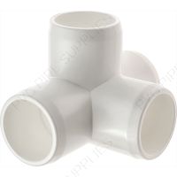 1 1/4" White 4-Way Furniture Grade PVC Fitting