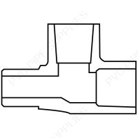 3/4" x 1/2" Schedule 40 PVC Tee Socket, 401-095