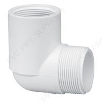 1" Schedule 40 PVC 90 Street Elbow MPT x FPT, 412-010