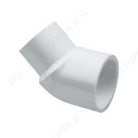 2 1/2"  PVC Schedule 40 Street 45 Elbow Spigot x Socket, 427-025