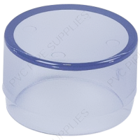 1 1/4" Clear End Cap Furniture Grade PVC Fitting