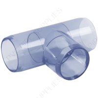 1/2" Clear Tee Furniture Grade PVC Fitting