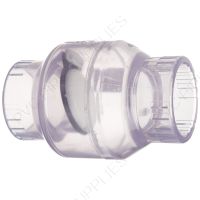 1/2" Clear PVC Utility Swing Check Valve, Socket, EPDM, S1520C05
