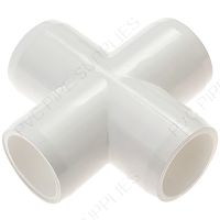 1/2" White Cross Furniture Grade PVC Fitting