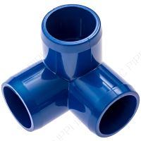 3/4" Blue 3-Way Furniture Grade PVC Fitting