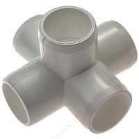 1 1/4" Gray 5-Way Furniture Grade PVC Fitting