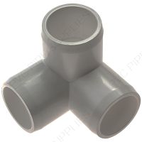 1 1/2" Gray 3-Way Furniture Grade PVC Fitting