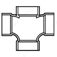 3" x 1 1/2" Double San Tee DWV Fitting, D429-337