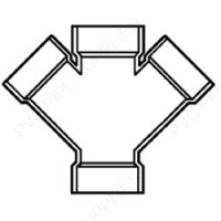 3" Double Wye Hub DWV Fitting, D611-030