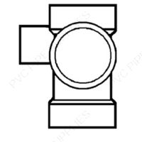 4" x 2" San Tee 1 Inl Lh DWV Fitting, D416-420