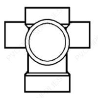 3" x 1 1/2" San Tee 2Inl DWV Fitting, D418-337