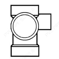 3" x 2" San Tee 1 Inl Rh DWV Fitting, D417-338