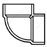 4" DWV Vent Ellbow Hub x Hub Fitting, D331-040