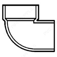 2" DWV Vent Ellbow Hub x Spg Fitting, D333-020