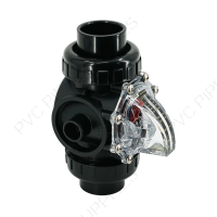 1-1/2" AcuFlow Flow Meter with Union Valve Body and Check Valve (10-90GPM)