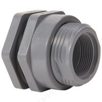 1-1/4" Hayward BFAS Series CPVC Bulkhead Fitting w/Socket x Threaded ends