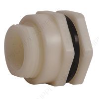 1/2" Hayward BFAS Series PP Bulkhead Fitting w/Threaded x Threaded ends