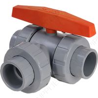 4" Hayward LA Series 3-Way Lateral True Union CPVC Ball Valve