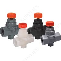 3/8" Hayward NVA Series GFPP Needle Valve w/Threaded ends, FPM O-rings