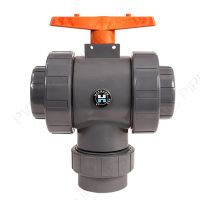 2-1/2" Hayward TW Series 3-Way True Union PVC Ball Valve