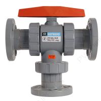 2-1/2" Hayward TW Series 3-Way True Union CPVC Ball Valve