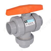 2-1/2" Hayward TW Series 3-Way True Union CPVC Ball Valve