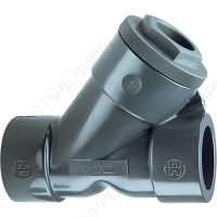1/2" Hayward YC Series PVC Y-Check Valve w/Flanged ends, FPM O-rings